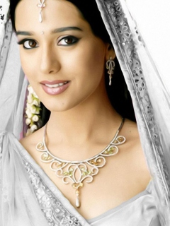 Amrita Rao In White Saree screenshot #1 240x320