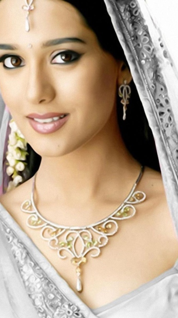 Amrita Rao In White Saree screenshot #1 360x640