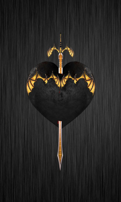 Das Sword In Heart Wallpaper 240x400