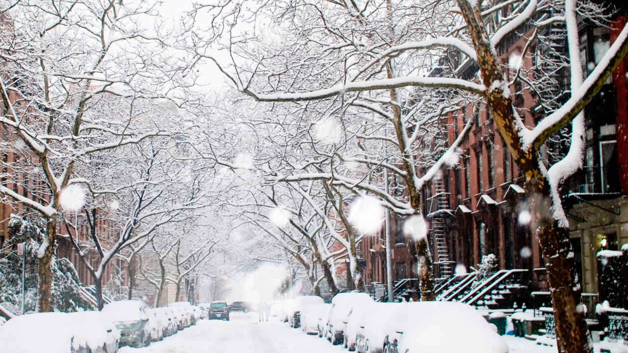 Das Winter On New York Streets Wallpaper 1280x720