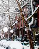 Winter On New York Streets wallpaper 128x160