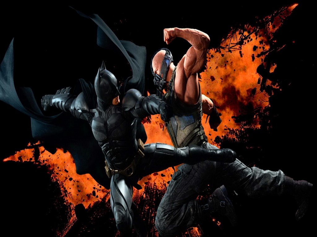 Batman VS Bane wallpaper 1024x768