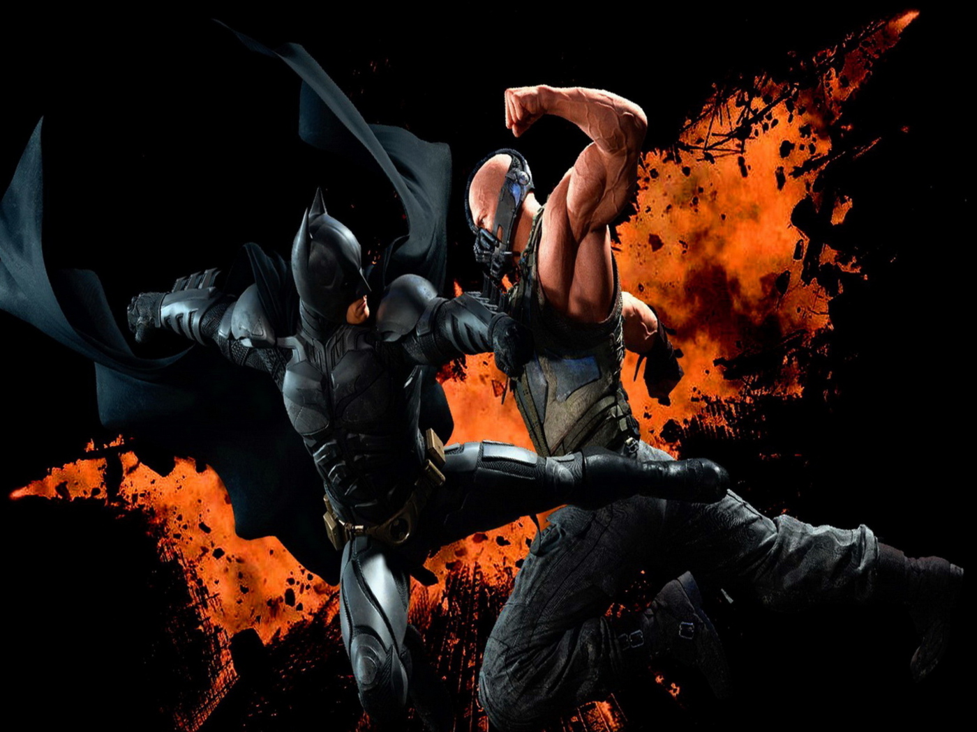 Batman VS Bane wallpaper 1400x1050