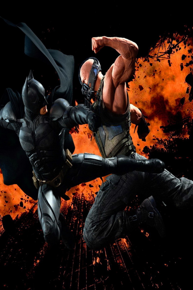 Batman VS Bane wallpaper 640x960