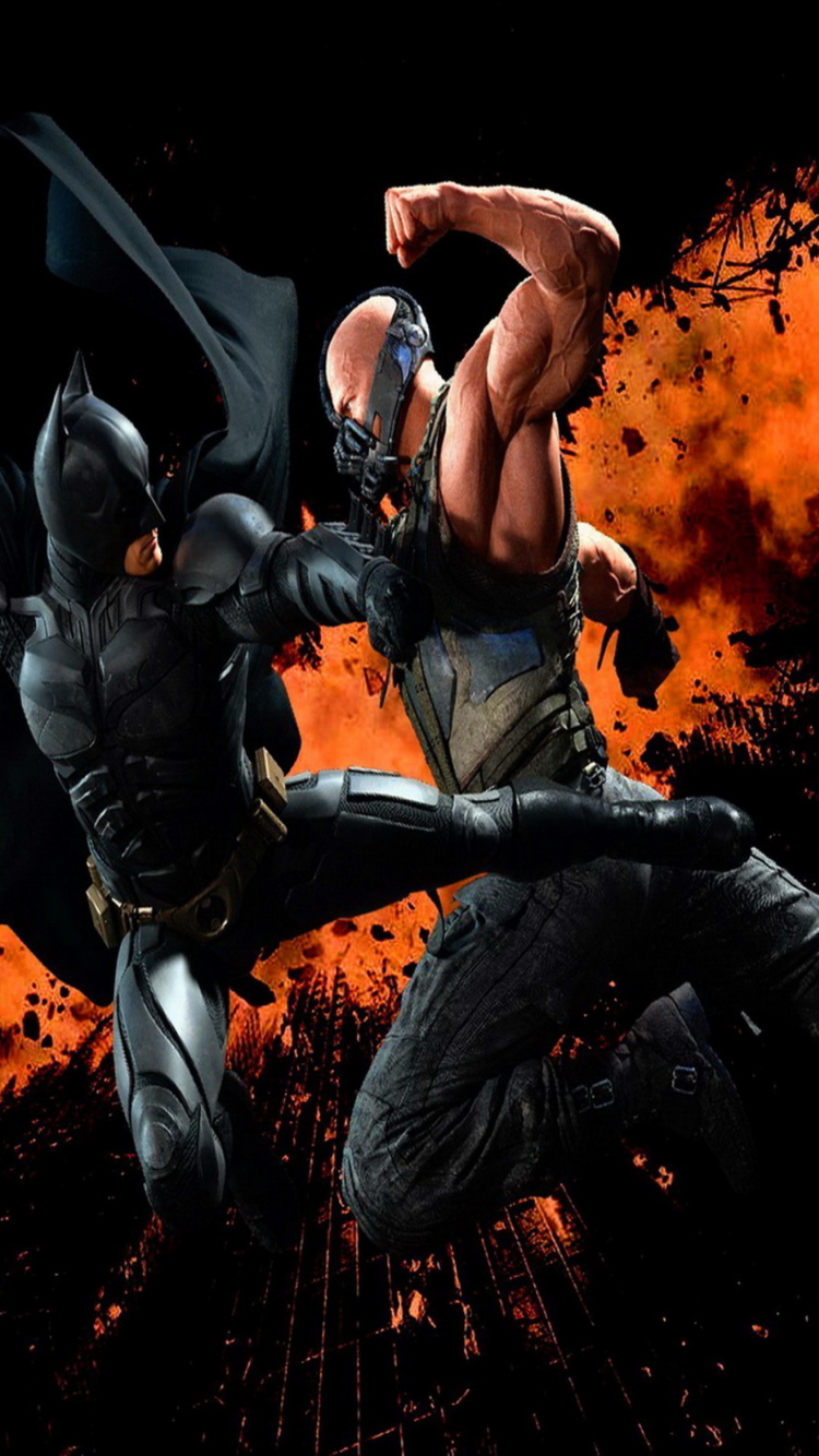 Batman VS Bane wallpaper 750x1334