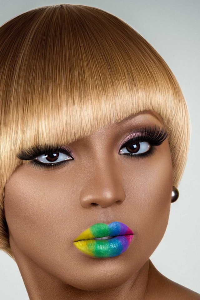 Das Rainbow Makeup Wallpaper 640x960