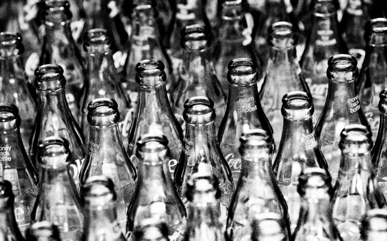 Coca Cola Bottles wallpaper 1280x800