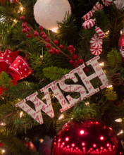 Das Best Christmas Wishes Wallpaper 176x220