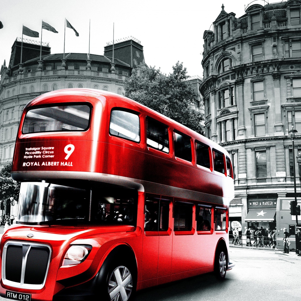 Retro Bus In London wallpaper 1024x1024