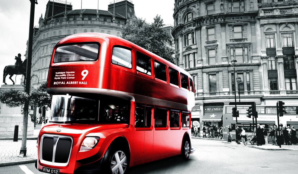 Fondo de pantalla Retro Bus In London 1024x600