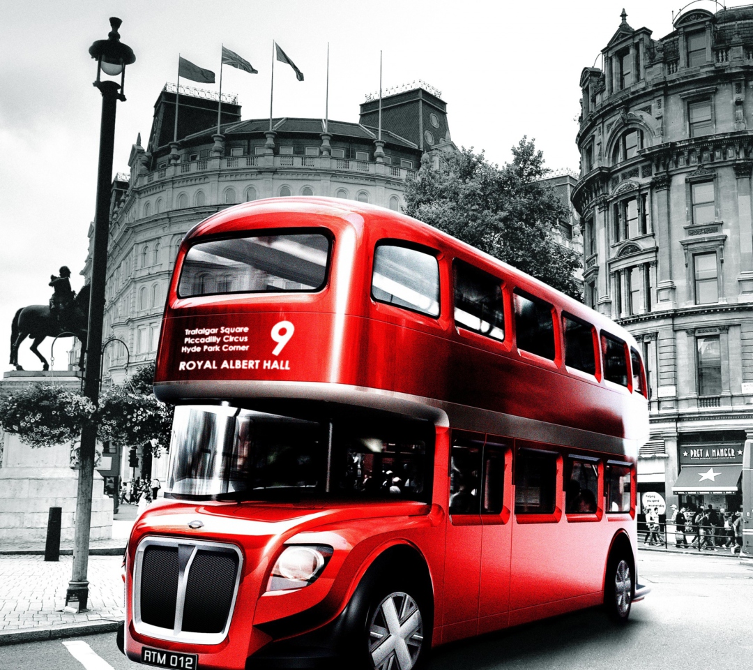 Retro Bus In London wallpaper 1080x960