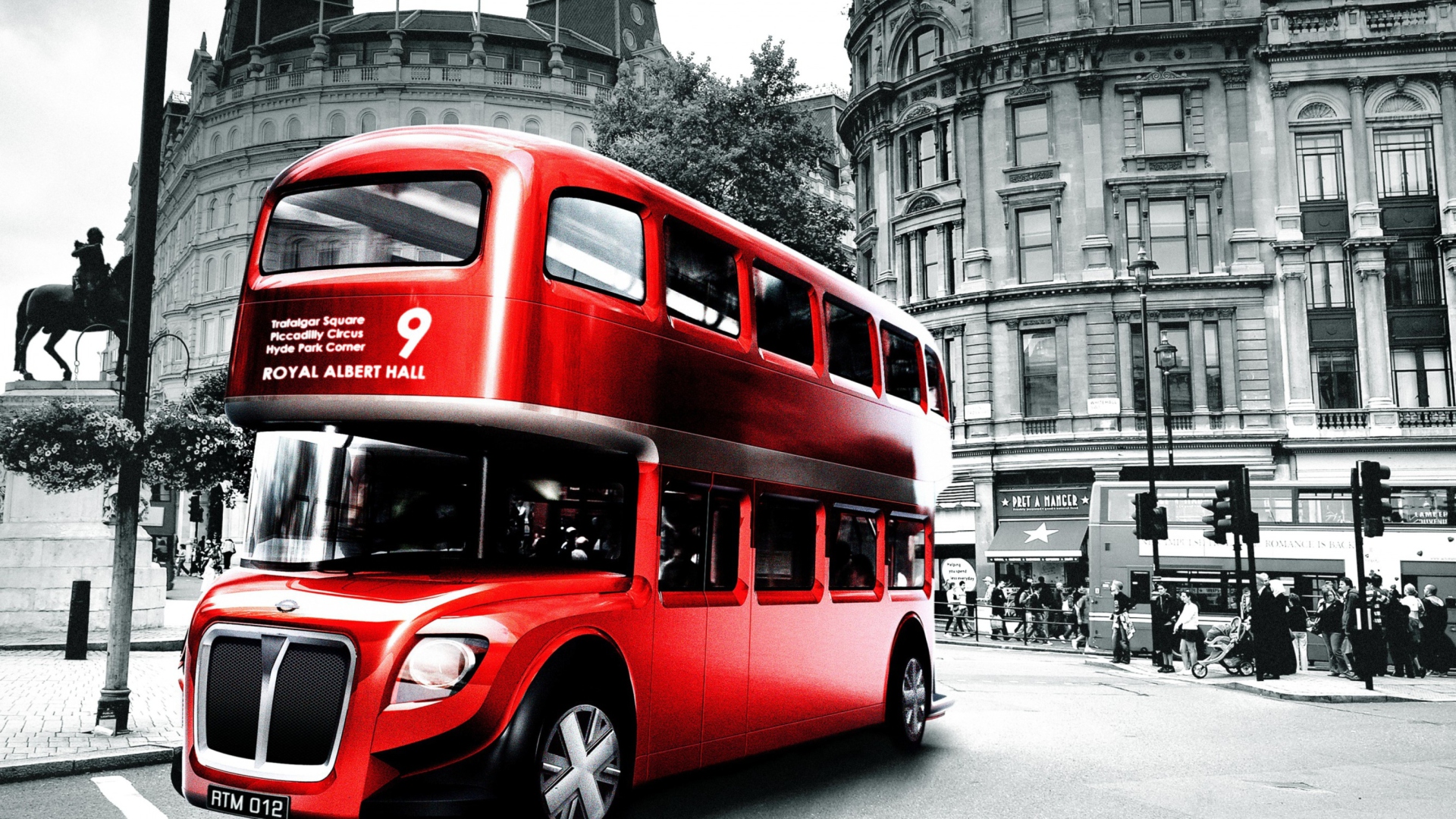 Fondo de pantalla Retro Bus In London 1920x1080