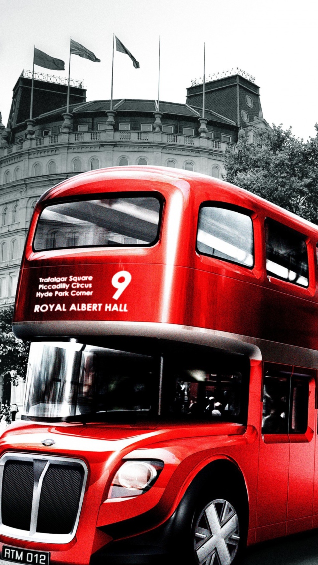 Retro Bus In London wallpaper 640x1136