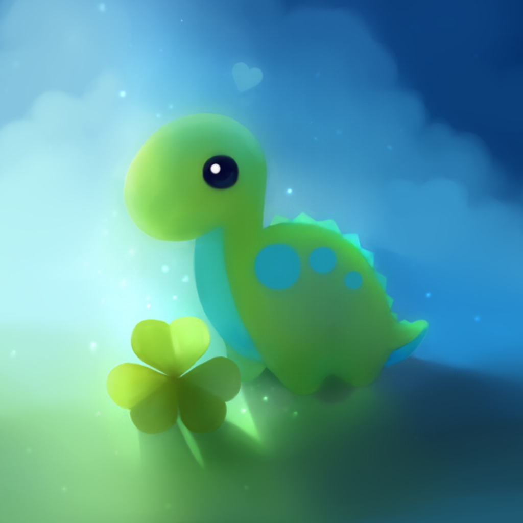 Screenshot №1 pro téma Cute Green Dino 1024x1024