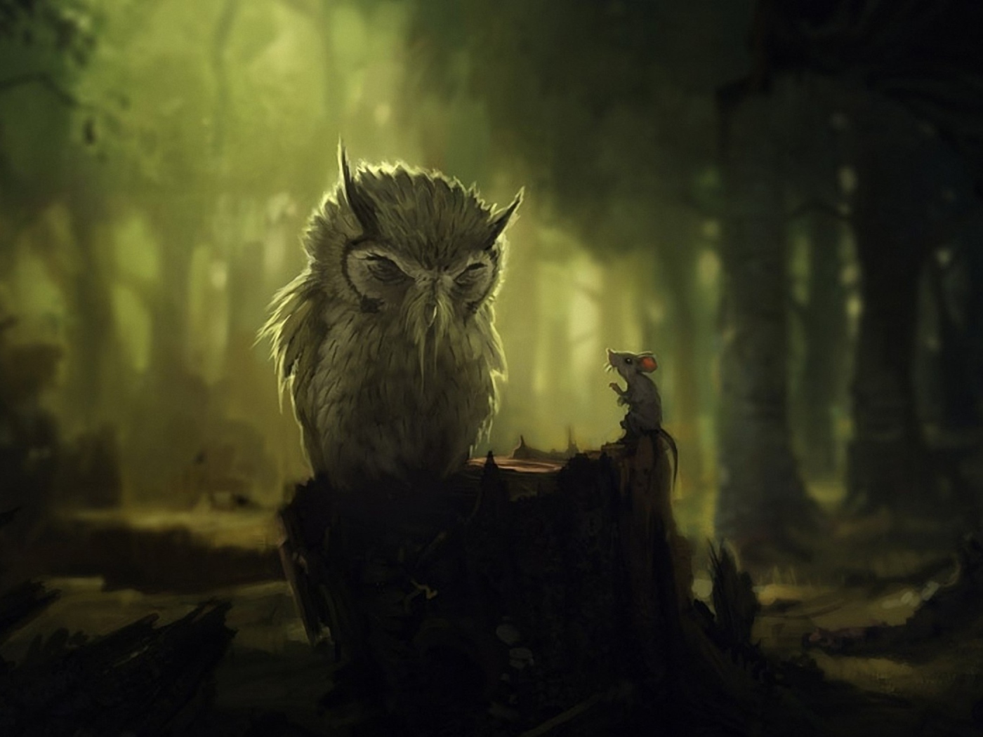Das Wise Owl Wallpaper 1400x1050