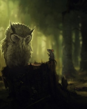 Wise Owl wallpaper 176x220