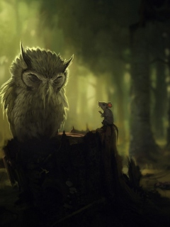 Fondo de pantalla Wise Owl 240x320