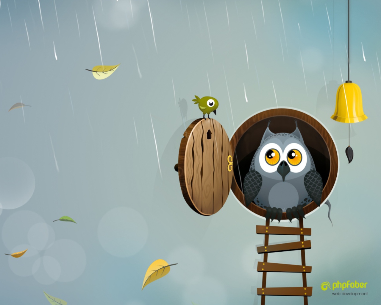 Fondo de pantalla Autumn Owl 1280x1024