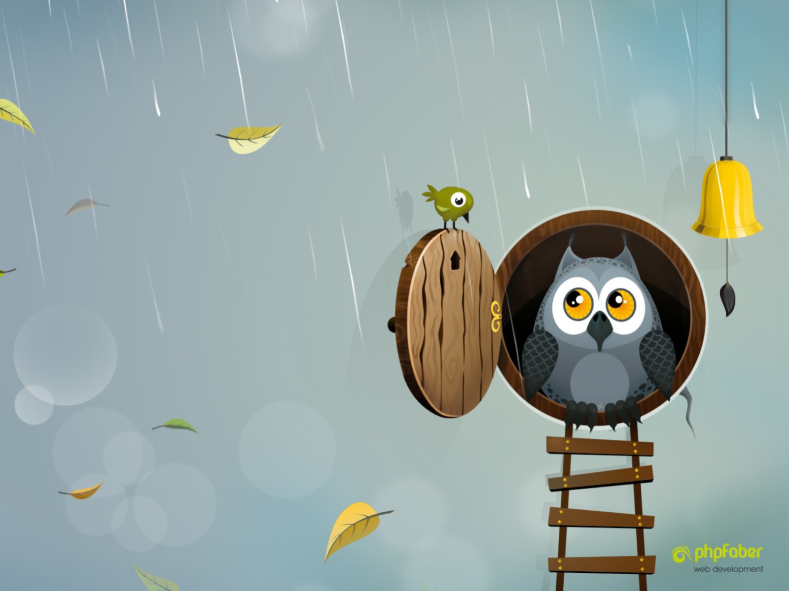 Fondo de pantalla Autumn Owl 1600x1200