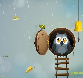 Autumn Owl sfondi gratuiti per iPad