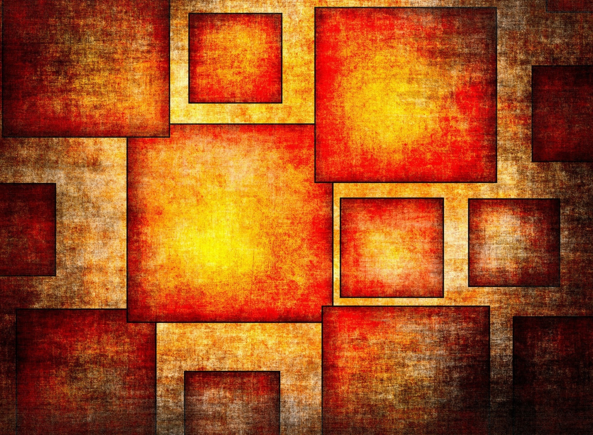 Обои Orange squares patterns 1920x1408