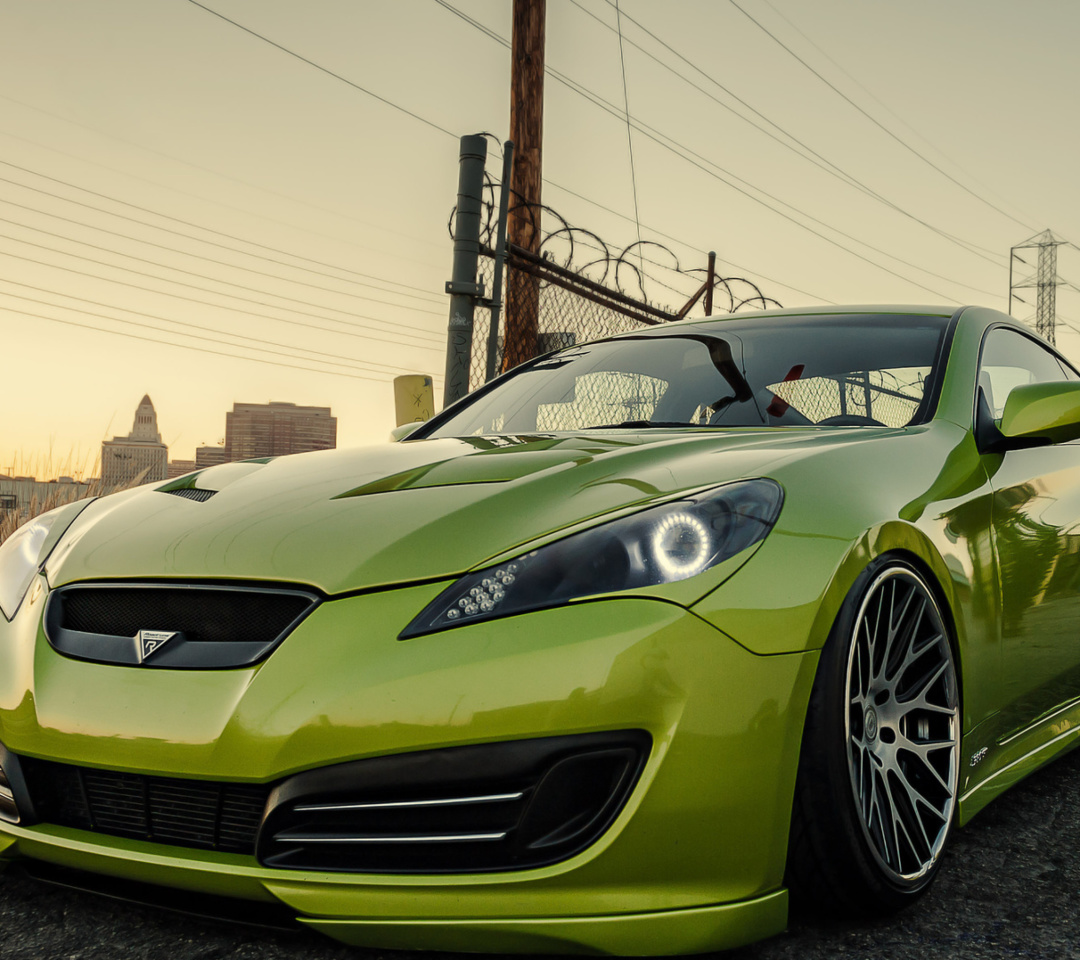 Das Stanced Hyundai Genesis Coupe Wallpaper 1080x960