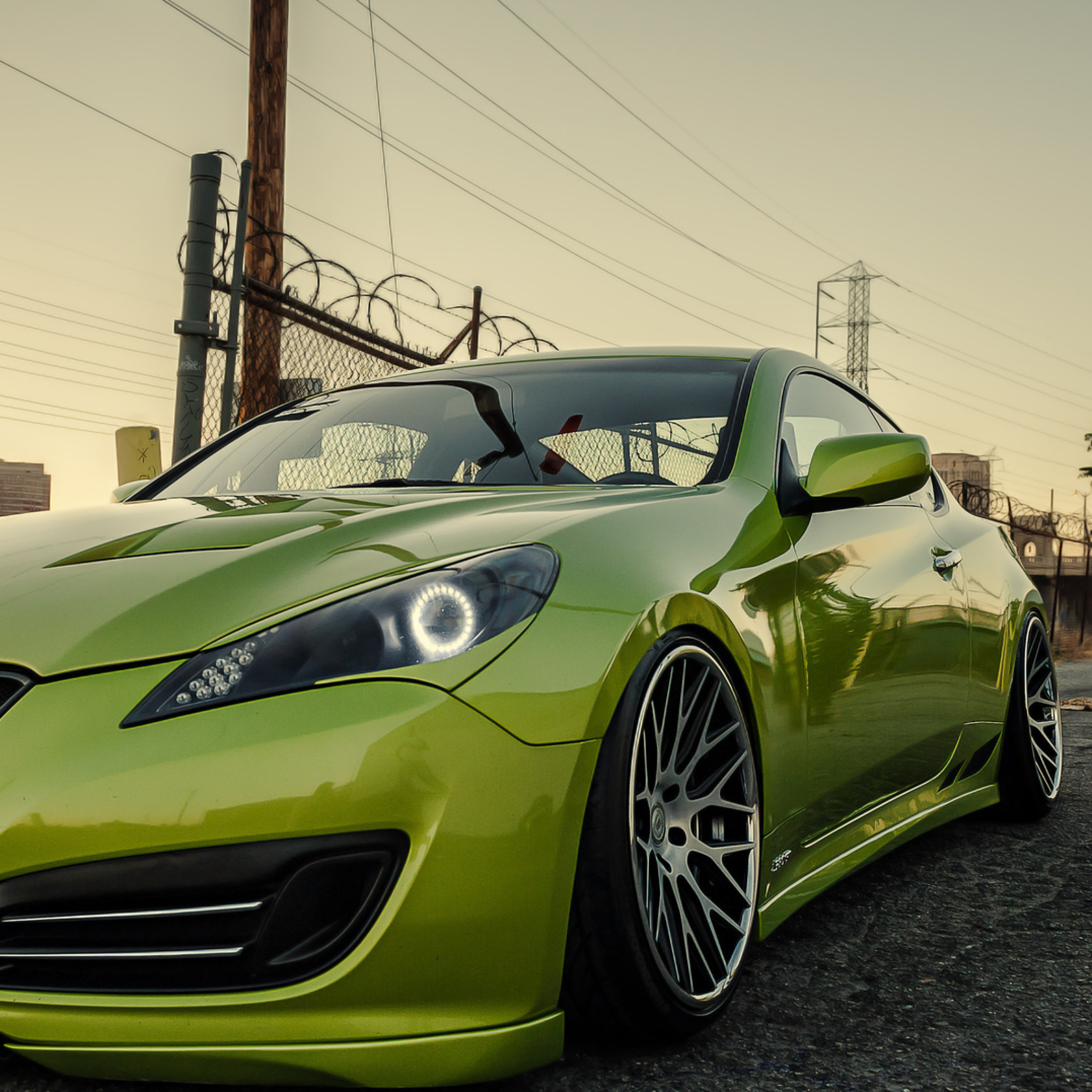 Stanced Hyundai Genesis Coupe wallpaper 2048x2048