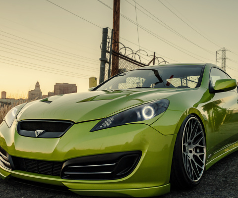 Stanced Hyundai Genesis Coupe wallpaper 480x400