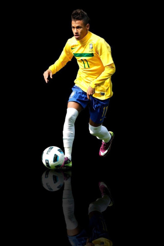 Das Neymar Brazilian Professional Footballer Wallpaper 320x480