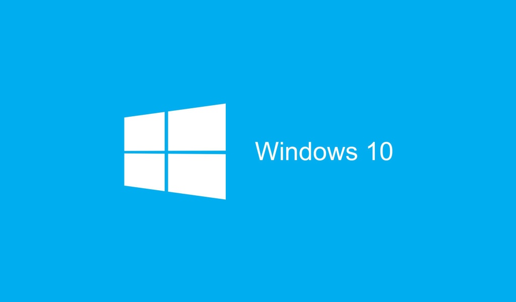 Обои Blue Windows 10 HD 1024x600