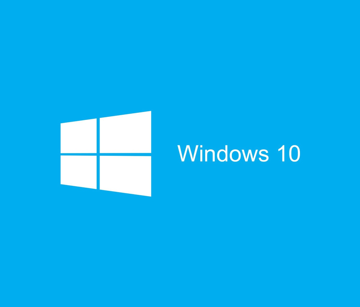 Обои Blue Windows 10 HD 1200x1024