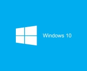 Обои Blue Windows 10 HD 176x144