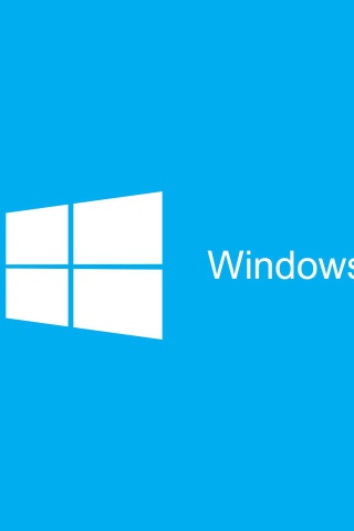 Обои Blue Windows 10 HD 320x480