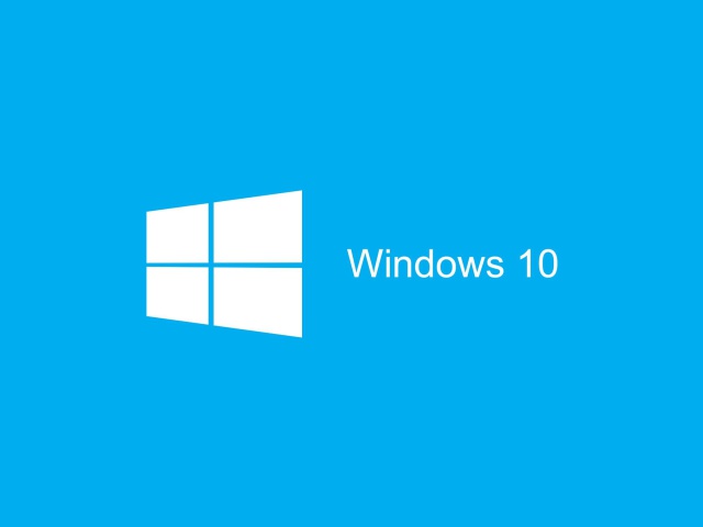 Обои Blue Windows 10 HD 640x480