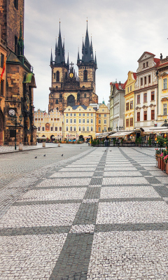 Das Old Town Square Prague Wallpaper 240x400