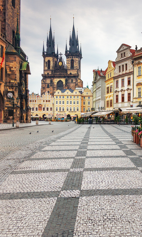 Das Old Town Square Prague Wallpaper 480x800