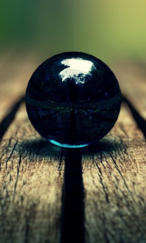 Blue Ball Macro wallpaper 480x800