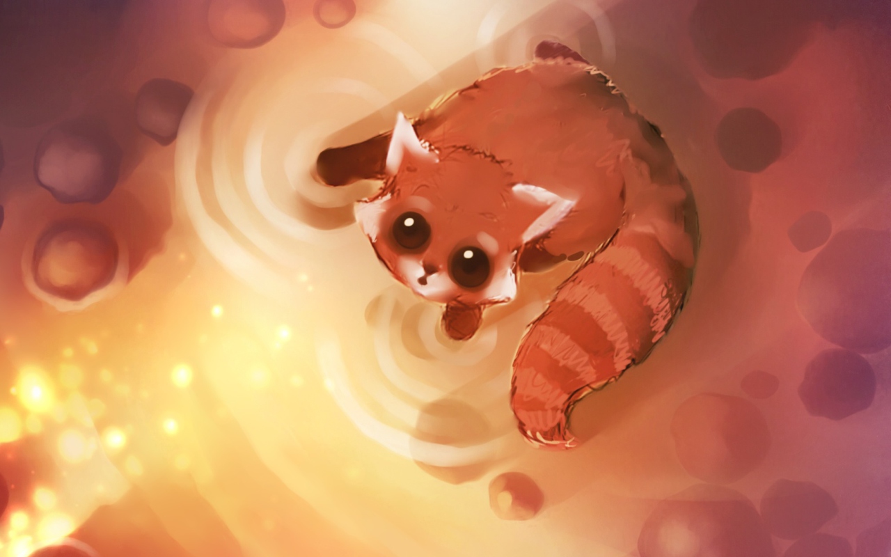 Red Cat Painting wallpaper 1280x800