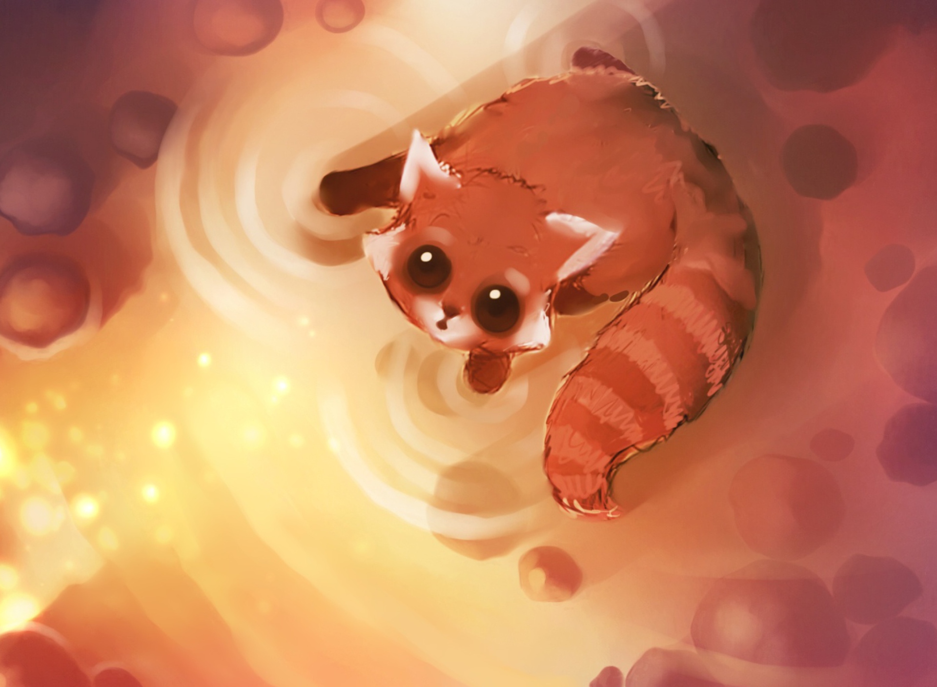 Red Cat Painting wallpaper 1920x1408