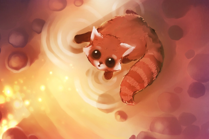 Red Cat Painting wallpaper