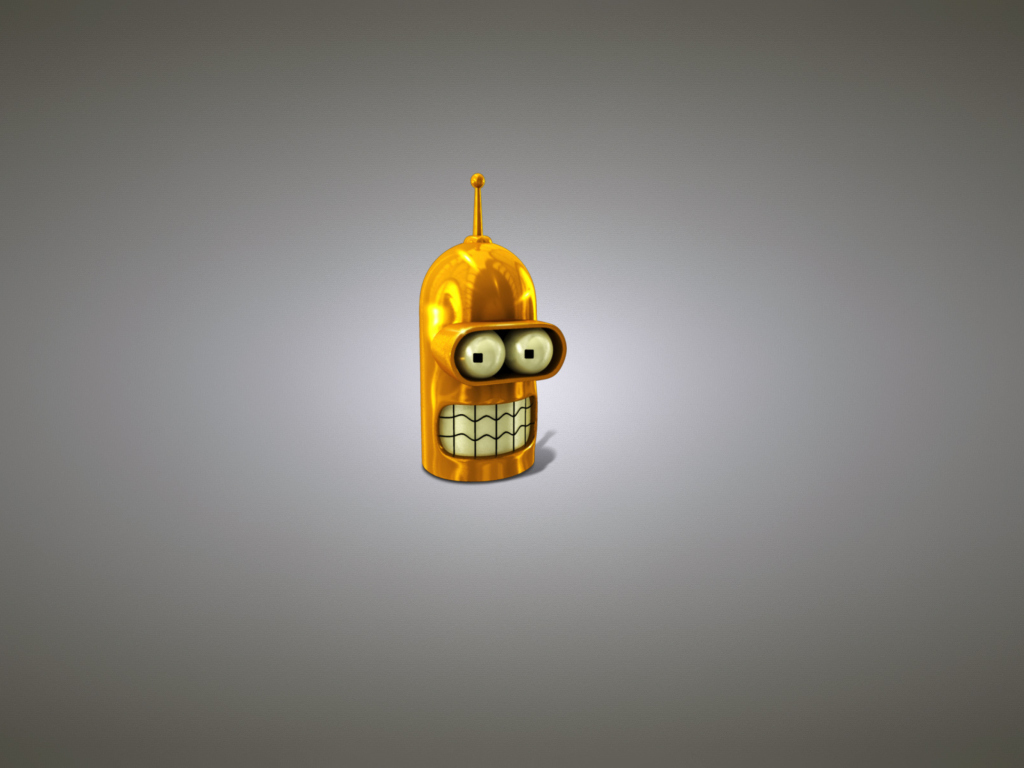 Screenshot №1 pro téma Futurama, Bender Rodriguez 1024x768