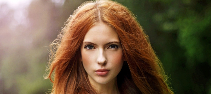 Beautiful Redhead Girl wallpaper 720x320