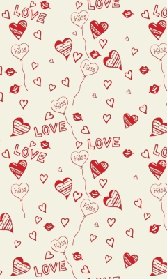 Das Love And Kiss Wallpaper 240x400