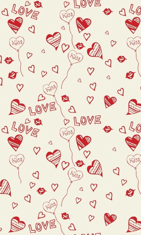 Das Love And Kiss Wallpaper 480x800