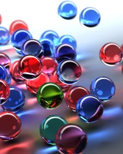 Das 3D Color Bubbles Wallpaper 176x220