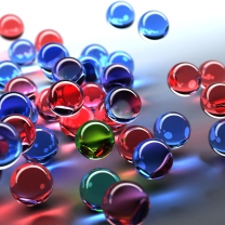 Das 3D Color Bubbles Wallpaper 208x208