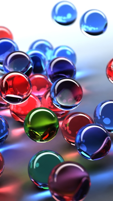 Das 3D Color Bubbles Wallpaper 360x640