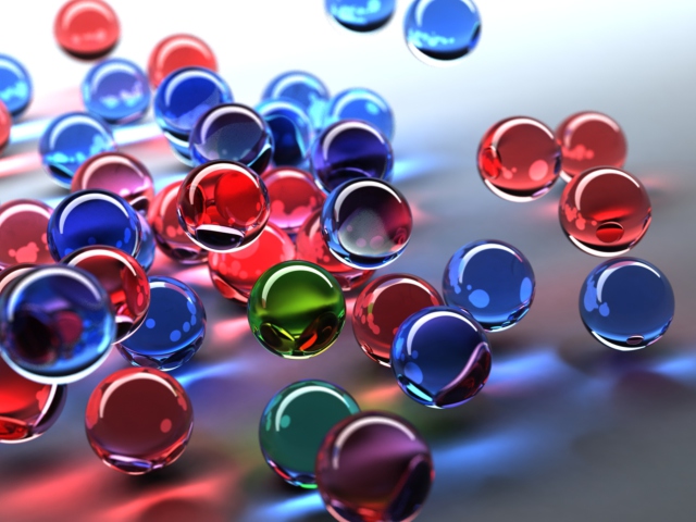 3D Color Bubbles wallpaper 640x480