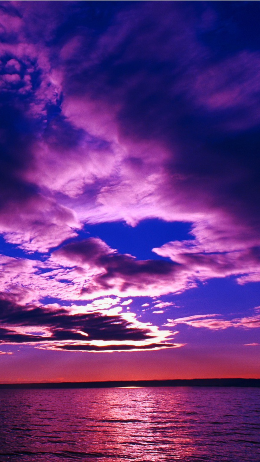 Обои Purple Sunset 1080x1920