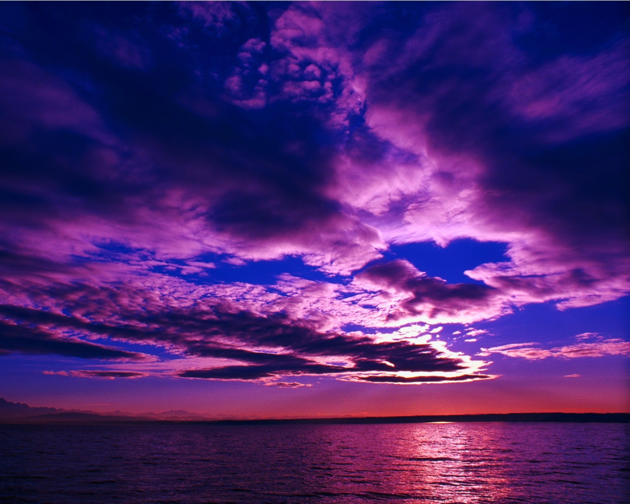 Screenshot №1 pro téma Purple Sunset 1280x1024